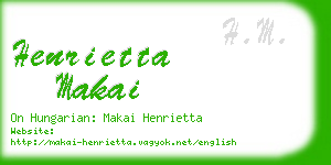 henrietta makai business card